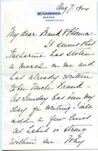 Letter from Annie Jean Lyman White to Florence Porter Lyman