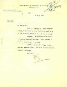 Letter from Roscoe Conkling Bruce to E. C.