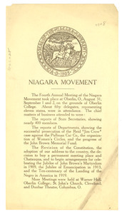 Report of the 1908 annual meeting of the Niagara Movement