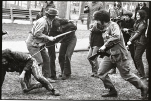 Vietnam Veterans Against the War demonstration 'Search and destroy': veterans capturing 'prisoners of war' on Boston Common