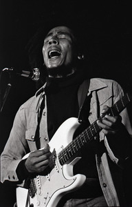 Bob Marley and the Wailers at Paul's Mall: Marley with guitar