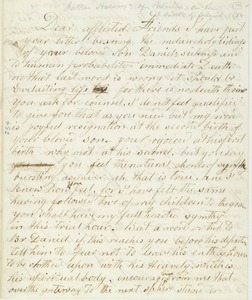 Letter from S. Henry to Erasmus Darwin Hudson and Martha Hudson