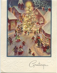 Christmas card from Harold Langland to Judith G. Wood Langland
