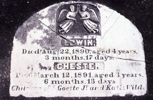 Ascension Cemetery (Donaldsonville, La.) gravestone: Goette, Edwin and Chester
