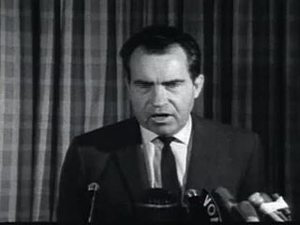 Nixon departs Saigon speech, 1964