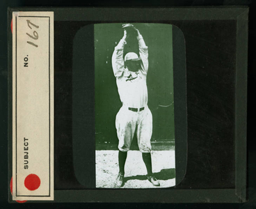 Leslie Mann Baseball Lantern Slide, No. 167