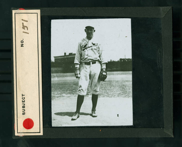 Leslie Mann Baseball Lantern Slide, No. 151