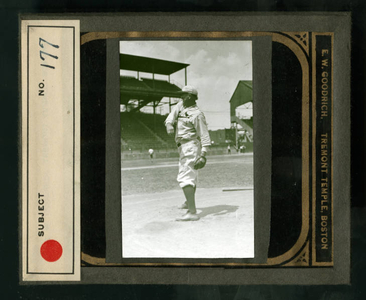 Leslie Mann Baseball Lantern Slide, No. 177