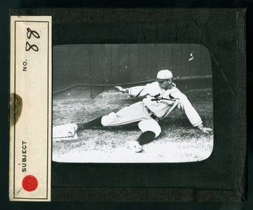 Leslie Mann Baseball Lantern Slide, No. 88