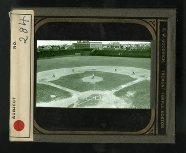 Leslie Mann Baseball Lantern Slide, No. 284