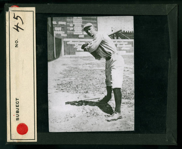 Leslie Mann Baseball Lantern Slide, No. 45