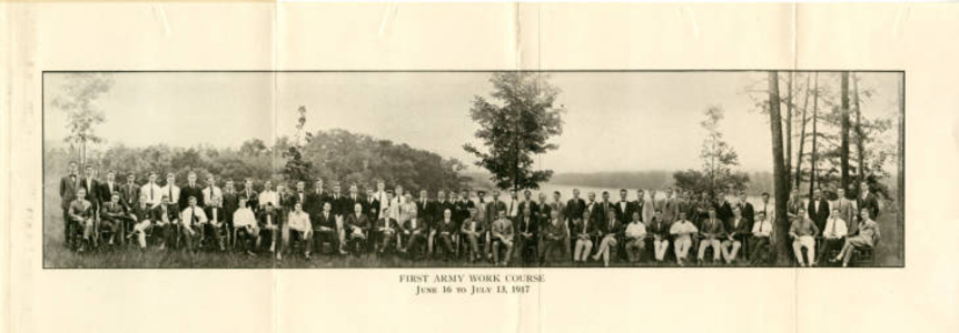 First Army Work Course class at Springfield College, June 16 to July 13, 1917