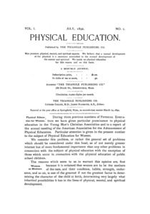 Physical Education, July, 1892