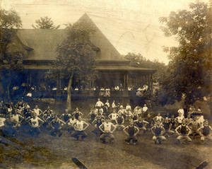 Gymnastics Competition, squats, c. 1915
