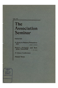 The Association Seminar (vol. 14 no. 7), April, 1906
