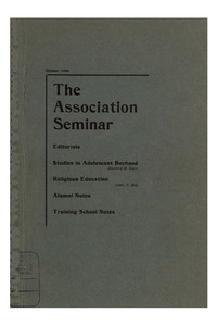 The Association Seminar (vol. 15 no. 1), October, 1906