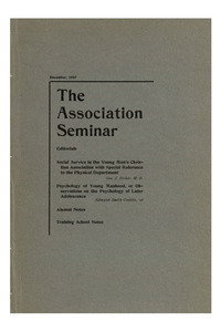 The Association Seminar (vol. 16 no. 3), December, 1907