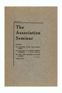 The Association Seminar (vol. 21 no. 1), October 1912