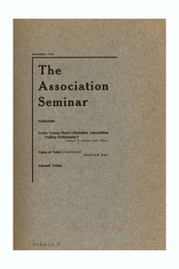 The Association Seminar (vol. 22 no. 3), December 1913