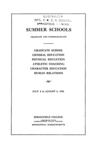 Summer School Catalog, 1934