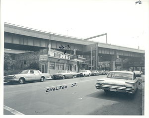 Chelsea Street in Charlestown looking southwards, featuring Jacks Nightclub and Snyder's Naval Uniforms