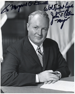 Signed Portrait of Mayor John F. Collins