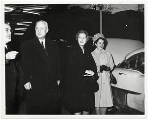 Mayor Pierre Pflimlin of Strasbourg with Mary Collins and Consul General Constance Ray Harvey