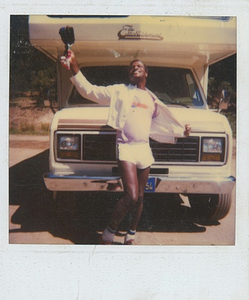 Photographs of Marsha P. Johnson Posing in Front of a RV