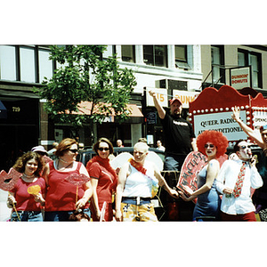 Theater Offensive float and members at the Boston Pride parade
