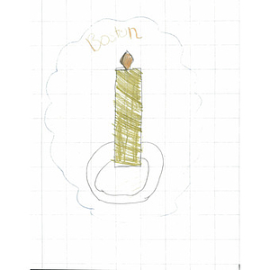 Candle drawing from a student at the International School of Kenya