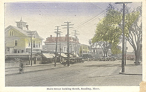 Main Street looking south, Reading, MA