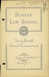 1936 Suffolk University Law School commencement program