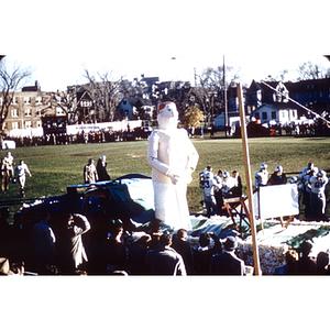 Snowman float in homecoming parade