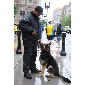 Boston Police at Copley Square for #OneRun