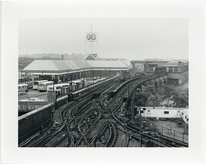 Forest Hills Station demolition underway, tower G looking east towards old and new