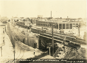 Dorchester Rapid Transit section 2. Removal of abutment at Geneva Avenue