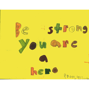 Letter from a student at Charlotte A. Dunning Elementary School (Framingham, MA)