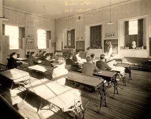 Pearson Hall Classroom with Desks and Chairs