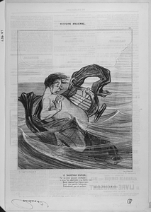 Le SAUVETAGE D'ARION. Par un gros poisson dilettante Ce tenor fut sauvé grâce à sa fraîche voix. Maint chanteur que l'Opéra vante, Dans une pareille tourmente, N'attendrirait pas un anchois. Extrait d'un feuilleton de Mr. Berlioz.