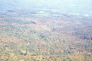 Aerial oblique view looking across to Mason's land on 14 October 1971.