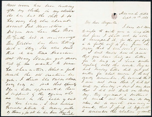 Letter from Luther Bruen, Albemarle Hotel, NY to Augusta Bruen, 1863 September 12