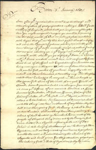 Letter by Isaac Addington, Jr., Boston, Massachusetts, to Isaac Addington, Sr., London