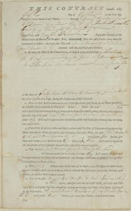 Contract, 1797 October 5, between David Gardner Jr. and David Gardner III, Machias, Me., and Joseph Habersham, Postmaster General of the United States.