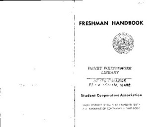Freshman Student Handbook 1943-44