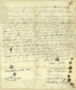 Agreement to build a gristmill