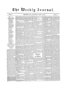 Chicopee Weekly Journal, June 10, 1854