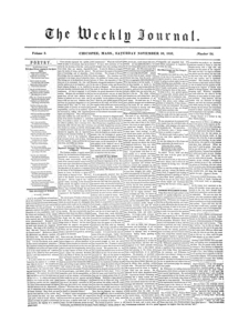 Chicopee Weekly Journal, November 10, 1855