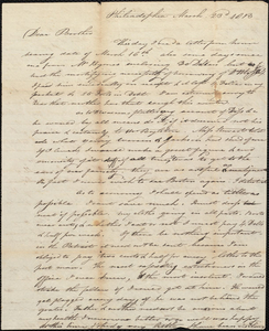Letter from John Fothergill Waterhouse