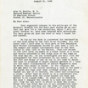 Letter : Littleton, N.H., to Alan R. Moritz, Boston, Mass., August 21, 1945 . Page 01-03.