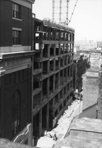 View of the Donahue Building (41 Temple Street) construction